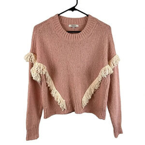 Madewell Montford Fringe Pullover Sweater XS New